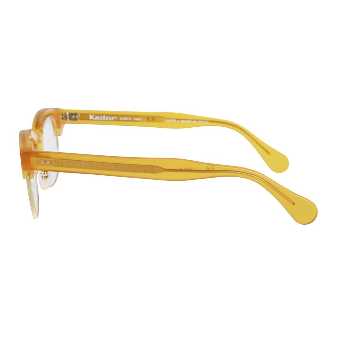 Kador Woody Cm Translucent Amber-Yellow Browline Eyeglasses