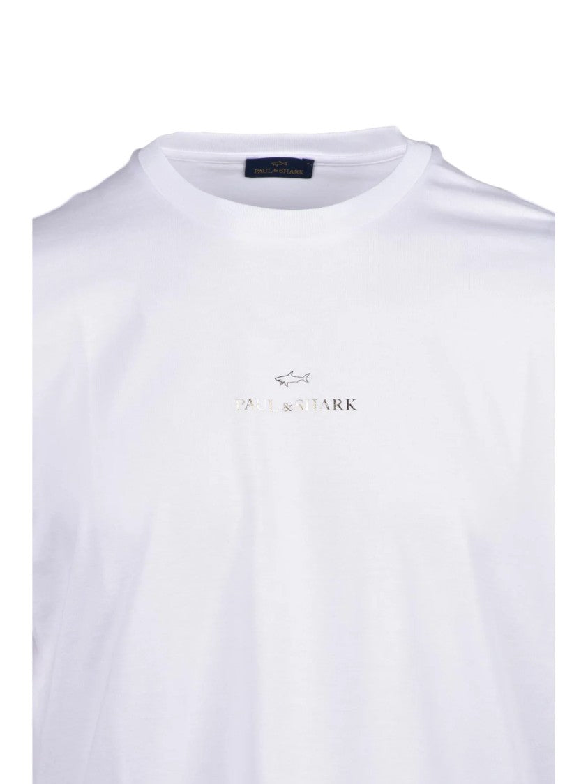 Paul & Shark White Gold Minimalist T-Shirt