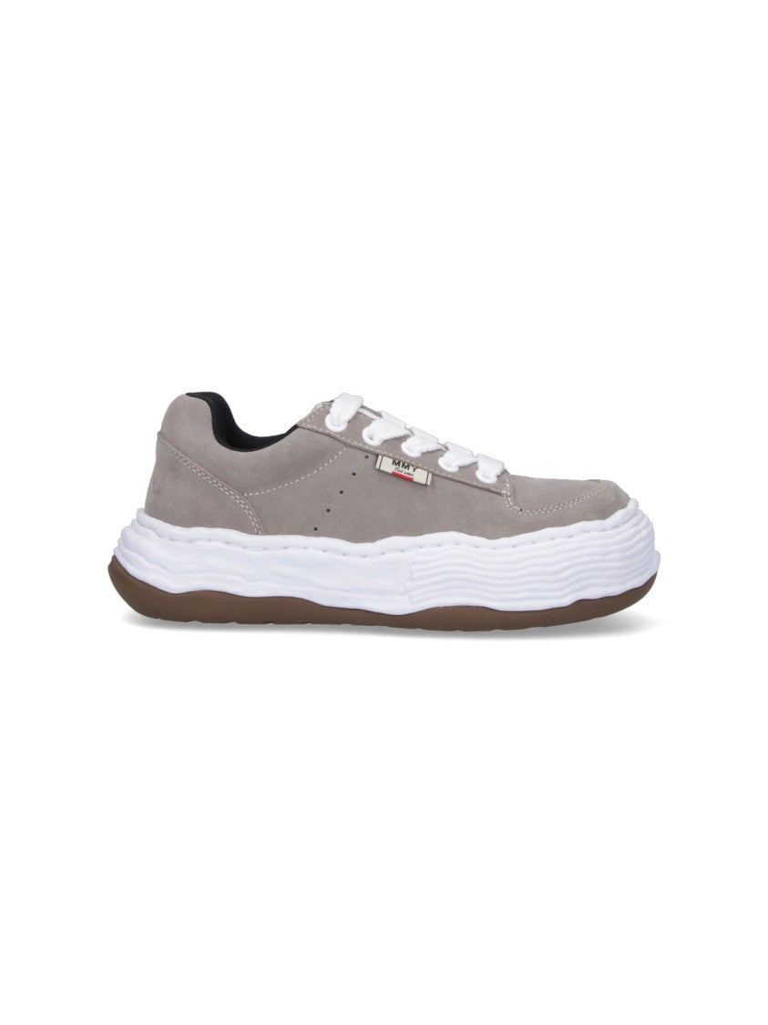 Maison Mihara Yasuhiro Low-Top Sneakers In Grey Calf Leather