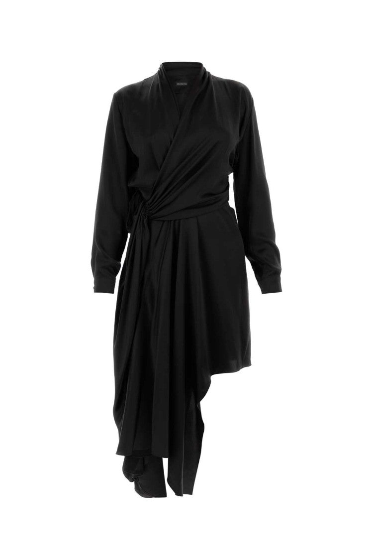 Balenciaga Black Satin Dress
