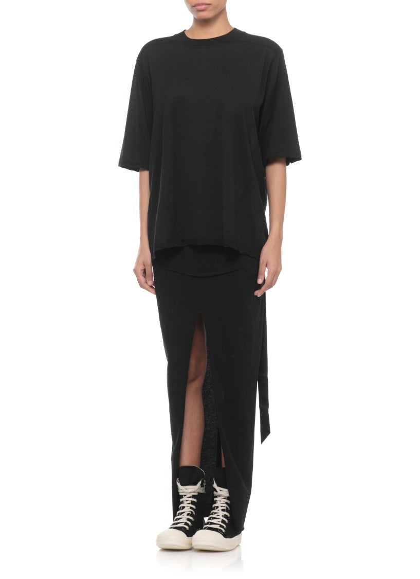 Drkshdw By Rick Owens Black Walrus Oversized Cotton T-Shirt