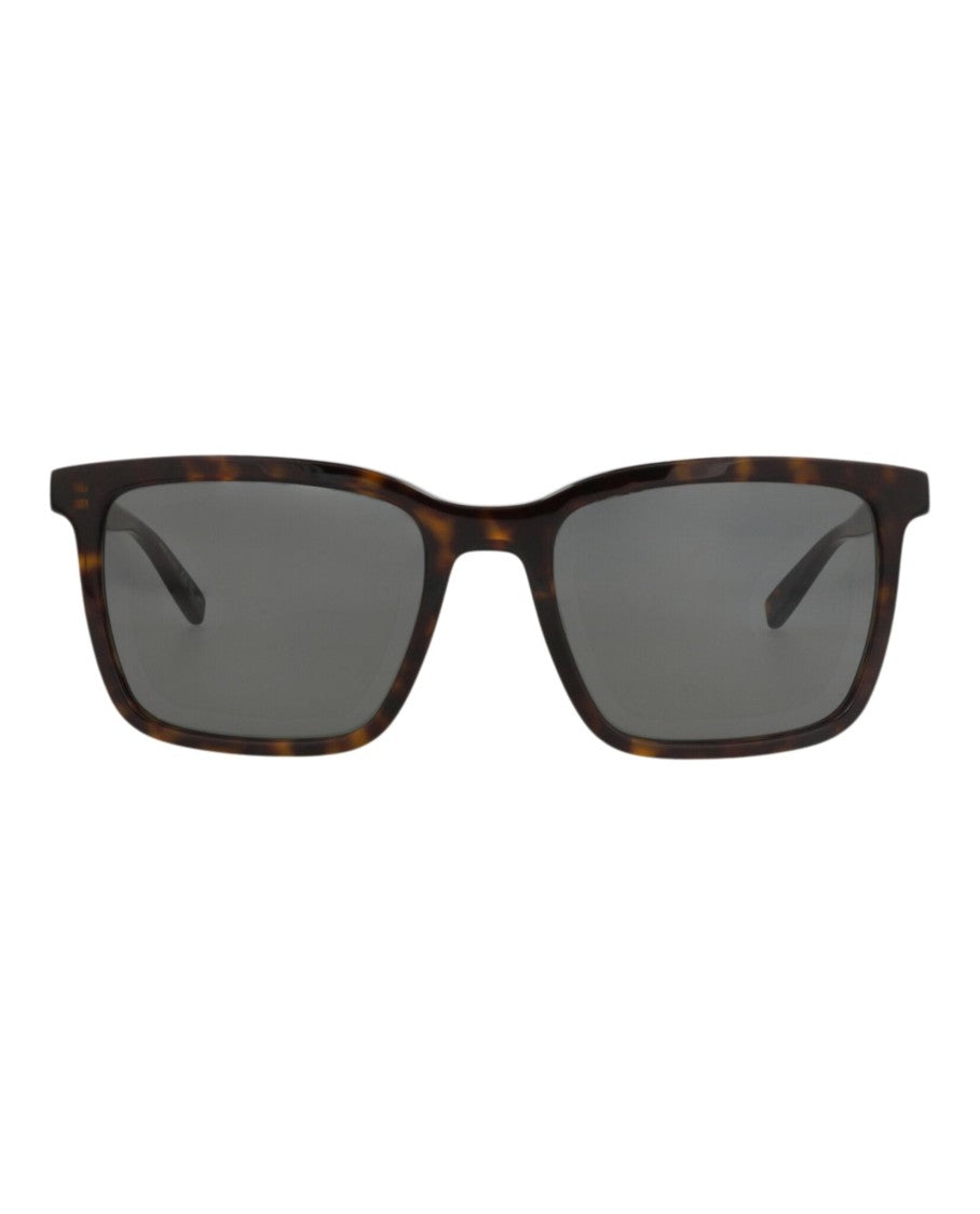 Saint Laurent Tortoiseshell Acetate Square-Frame Sunglasses With Saddle Nose Bridge