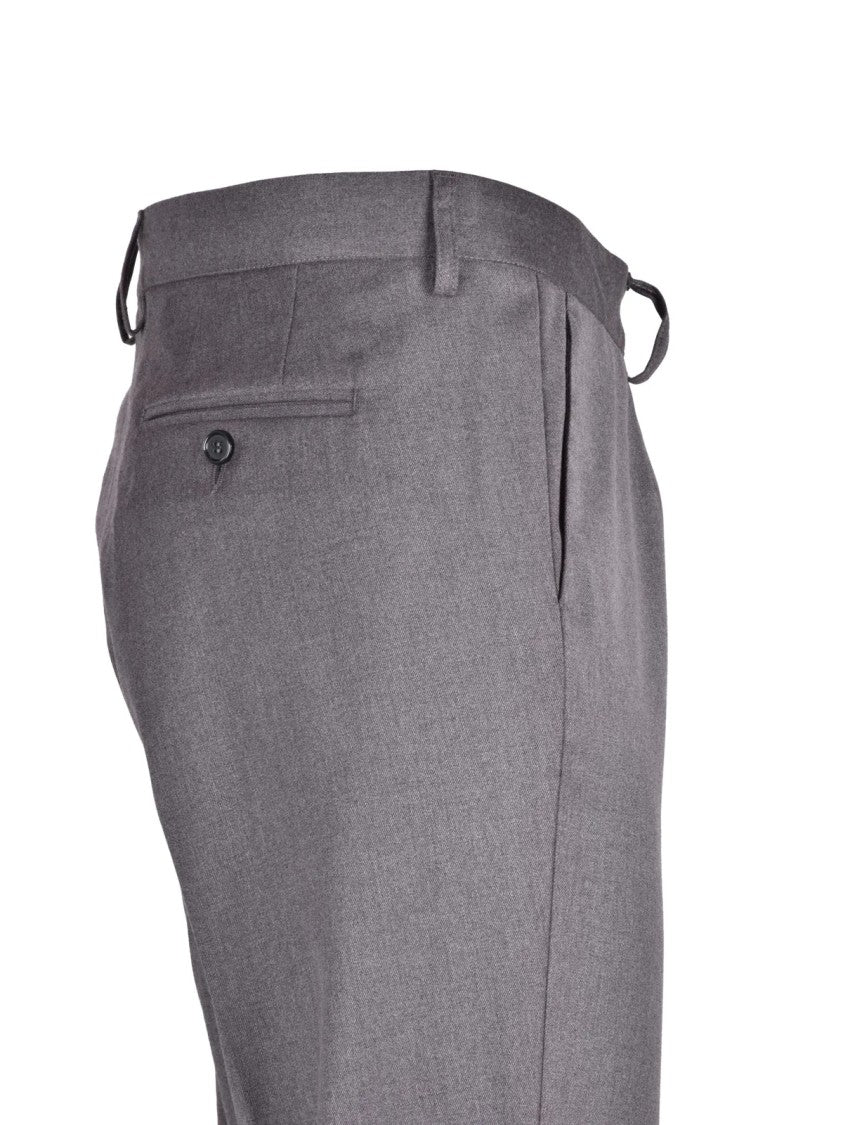 Officina Milanese Grey Technical Blend Formal Pants
