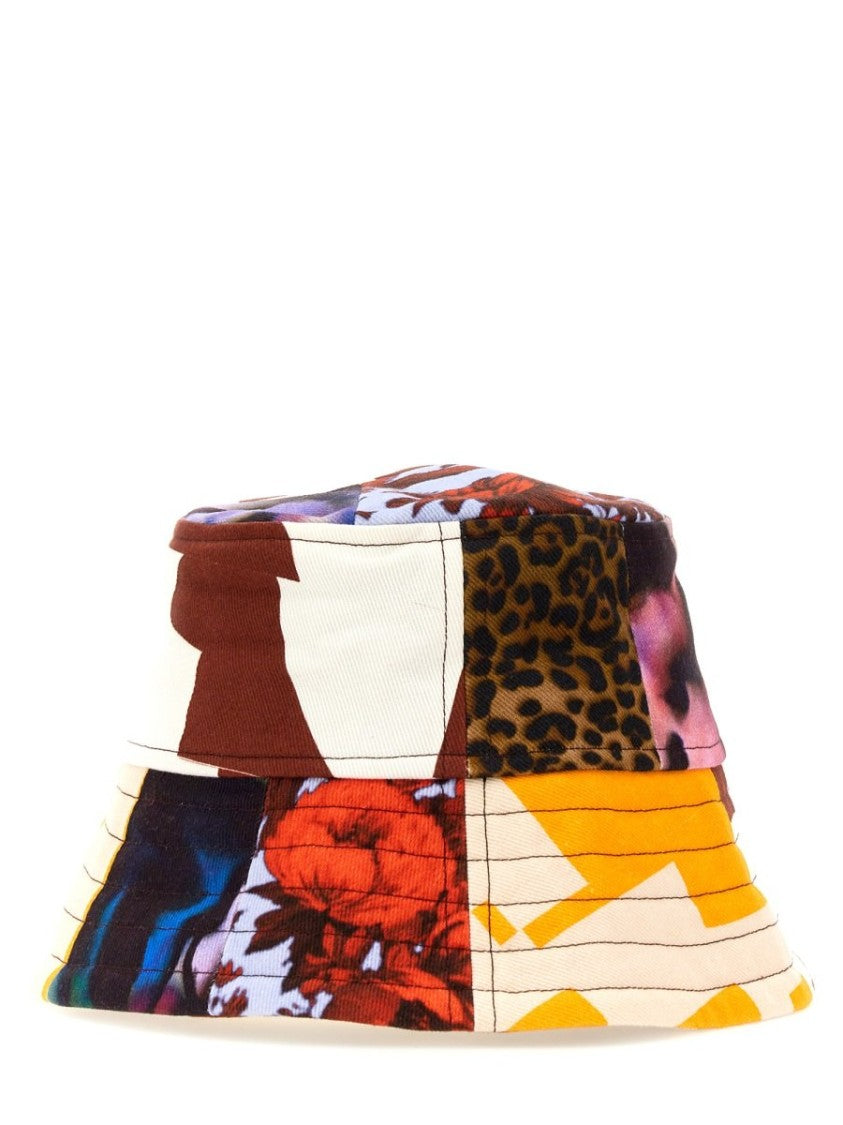 Dries Van Noten Cotton Bucket Hat With Contrast Stitching Details
