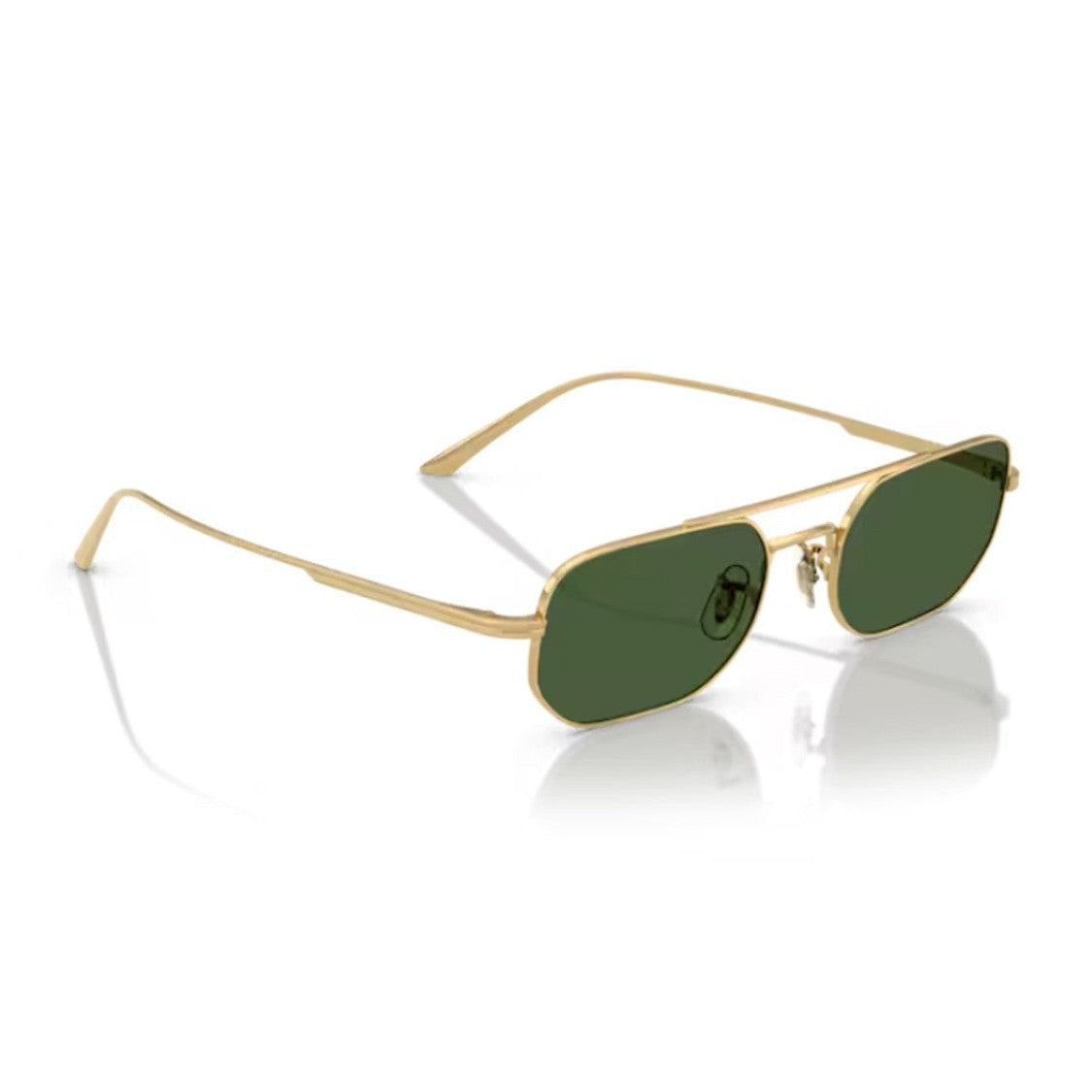 Oliver Peoples Gold Collezione Khaite Ov1351s - 1989C Titanium Rectangular Sunglasses