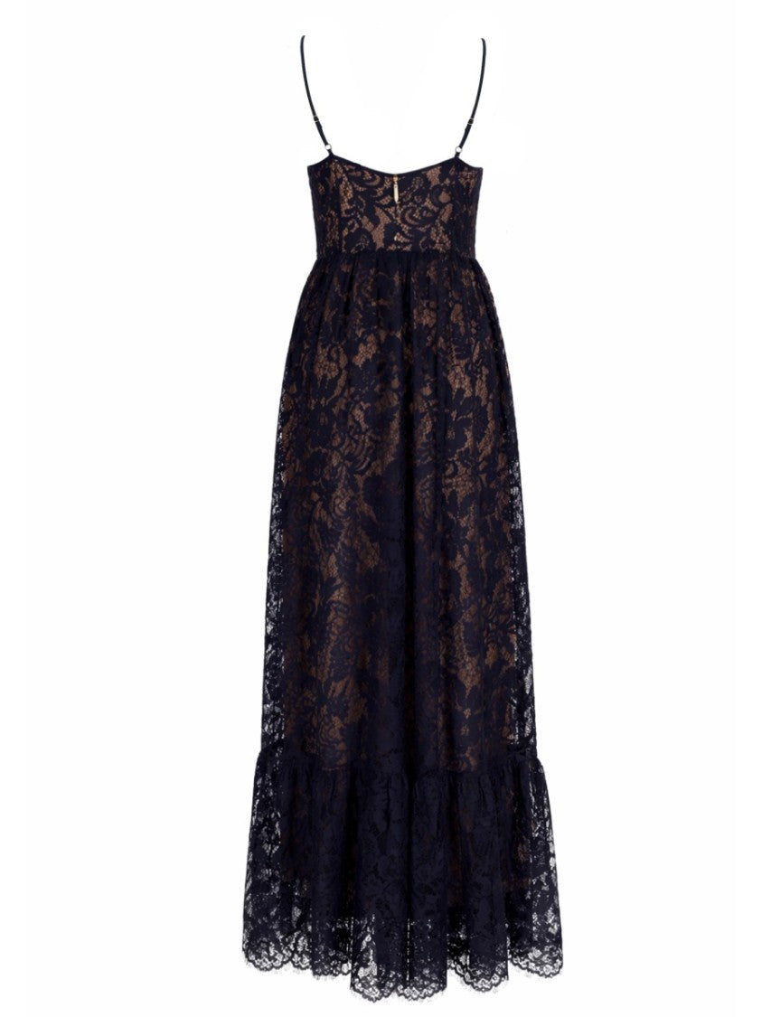 Michael Michael Kors Long Fitted Spaghetti Straps Dress