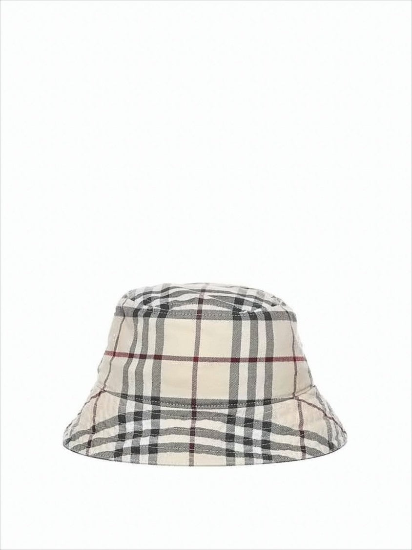 Burberry Checked Cotton Bucket Hat