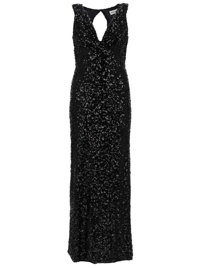 P.A.R.O.S.H. Full Sequin Sleeveless Long Dress