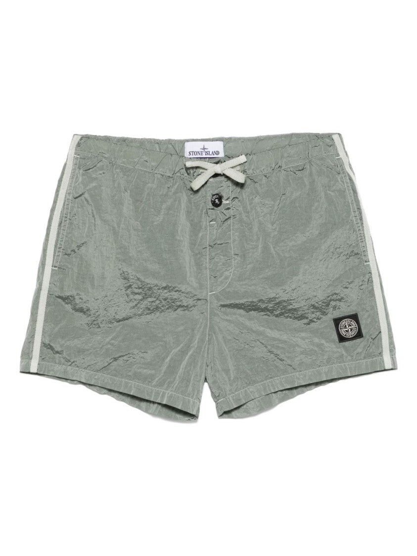 Stone Island Sage Green Iridescent Swim Shorts