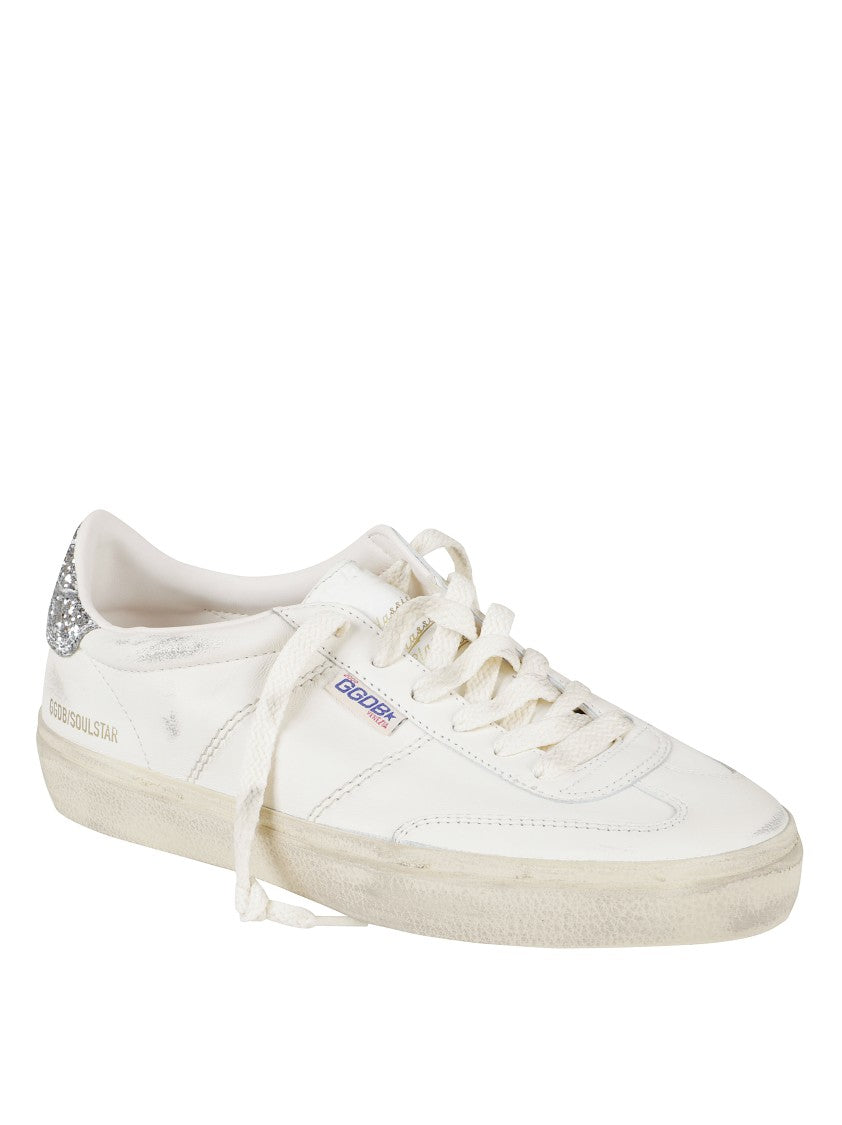 Golden Goose Low-Top Sneakers With Distressed Finish And Glitter Accents