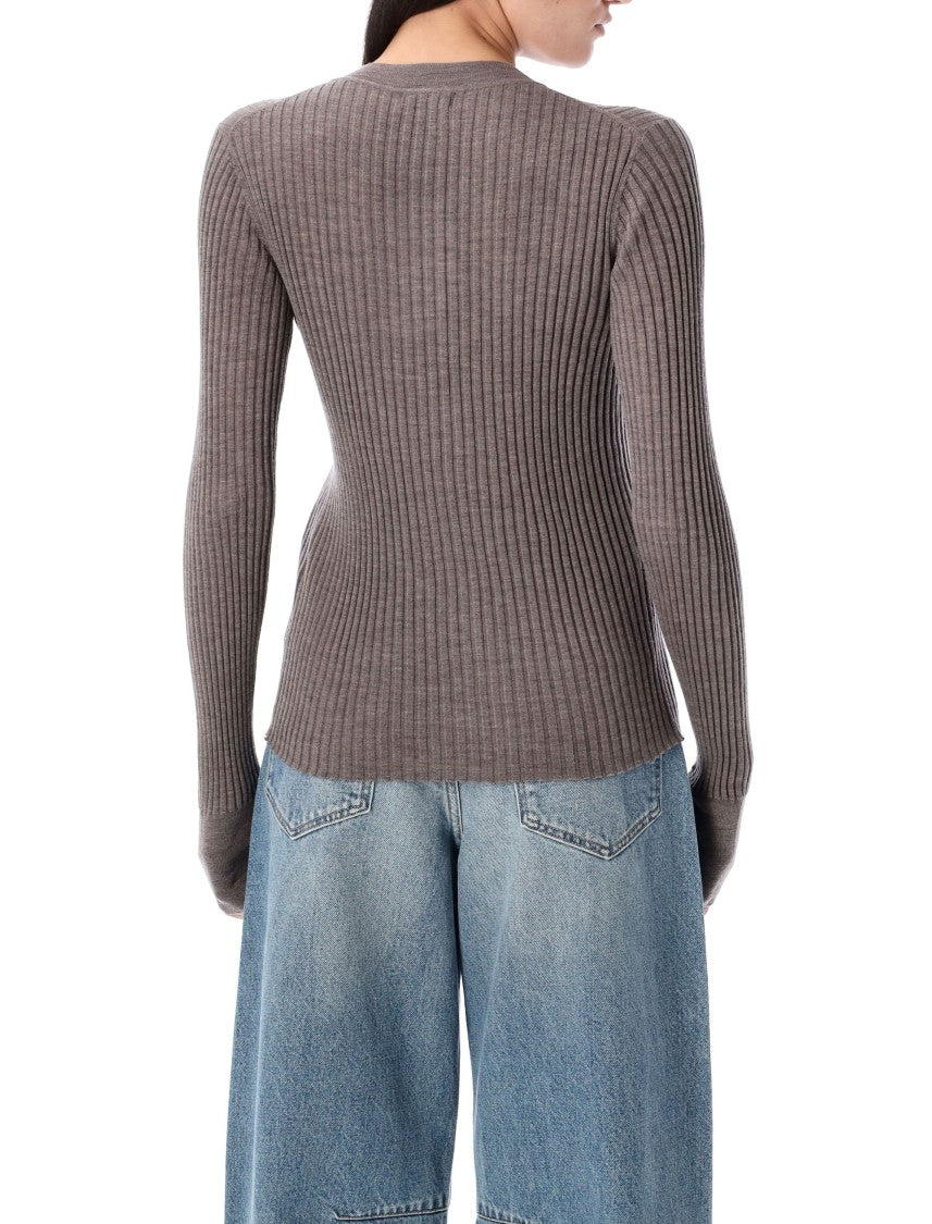 Soeur Ribbed Merino Wool Pullover