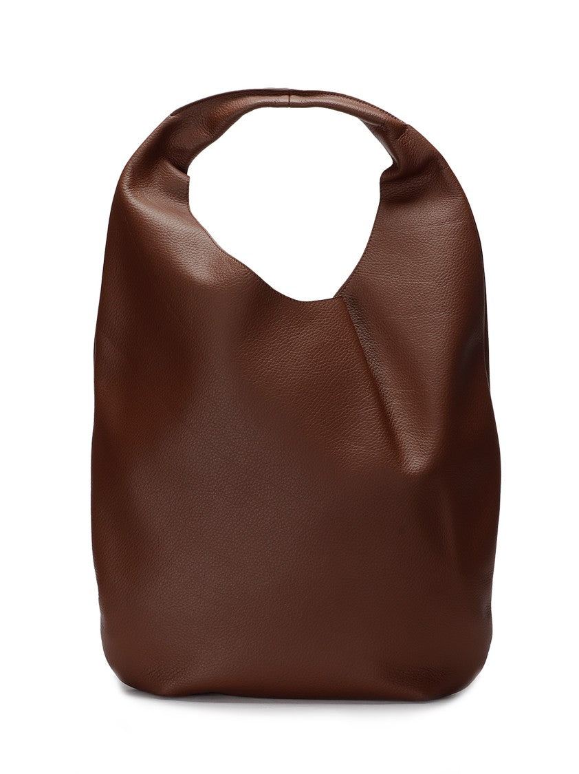 A.P.C. Textured Brown Leather Shoulder Bag