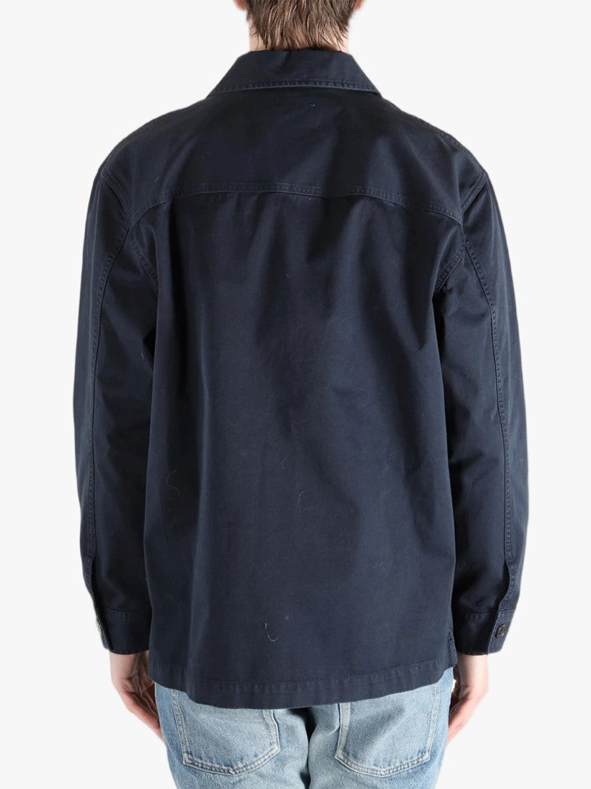 Saint Laurent Midnight Blue Cassandre Boxy Overshirt