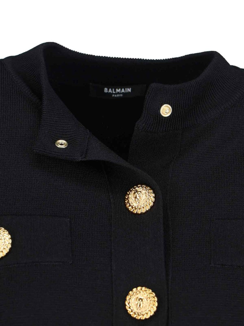 Balmain Crop Cardigan – Black