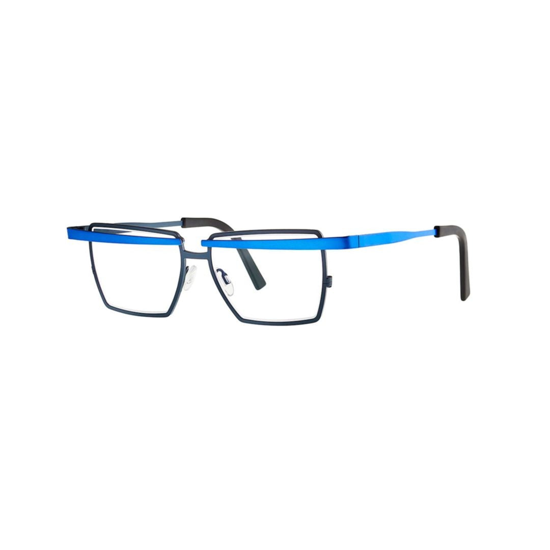 Theo Ci'en 374 C 601+353 Rectangular Metal Eyeglasses With Bi-Color Design