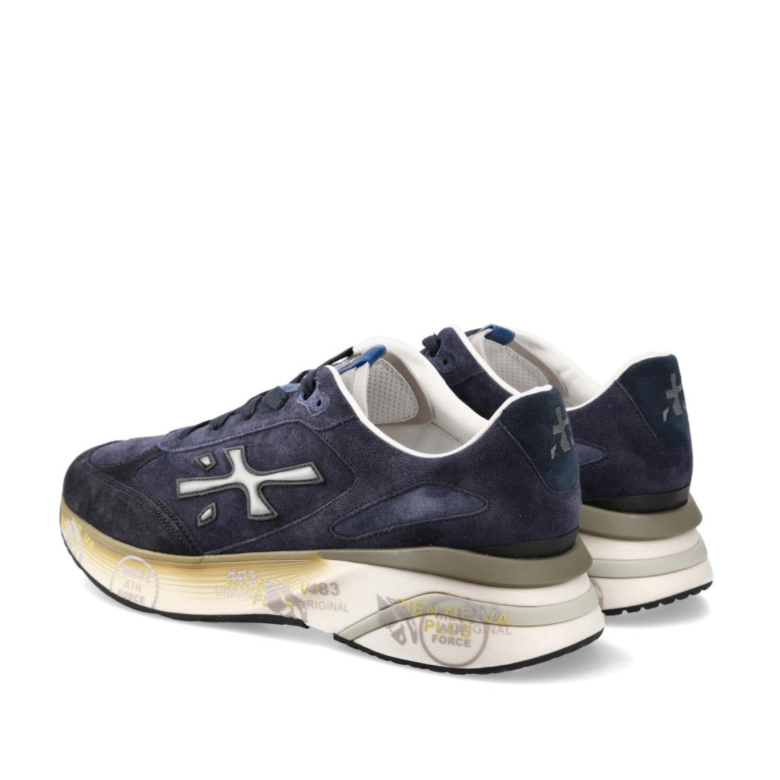 Premiata Sneakers Moerun In Suede Blu
