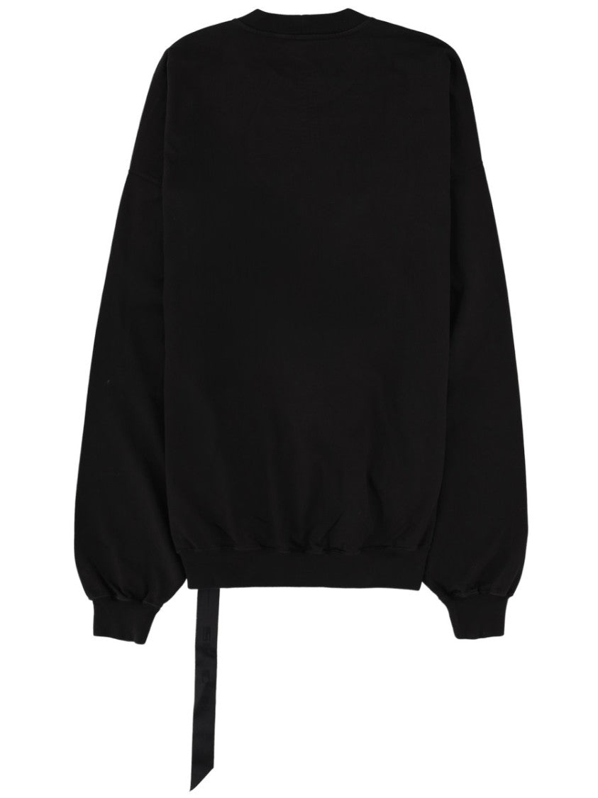 Drkshdw By Rick Owens Neutrals Hun Crewneck Hanging Strap Hoodie
