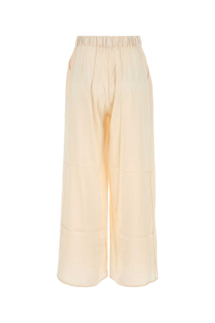 Le Kasha Ivory Silk Wide-Leg Pant