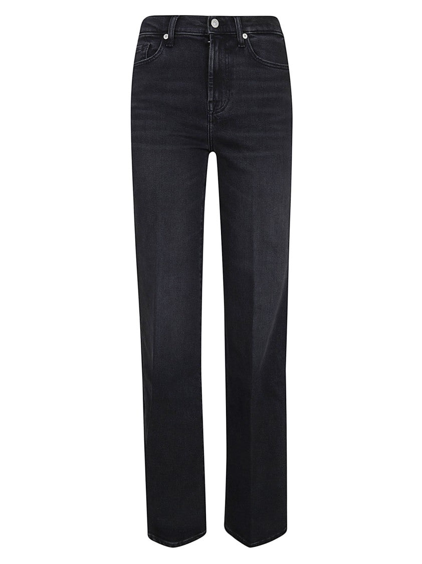 7 For All Mankind Luxe Vintage Black Jeans With High Waist