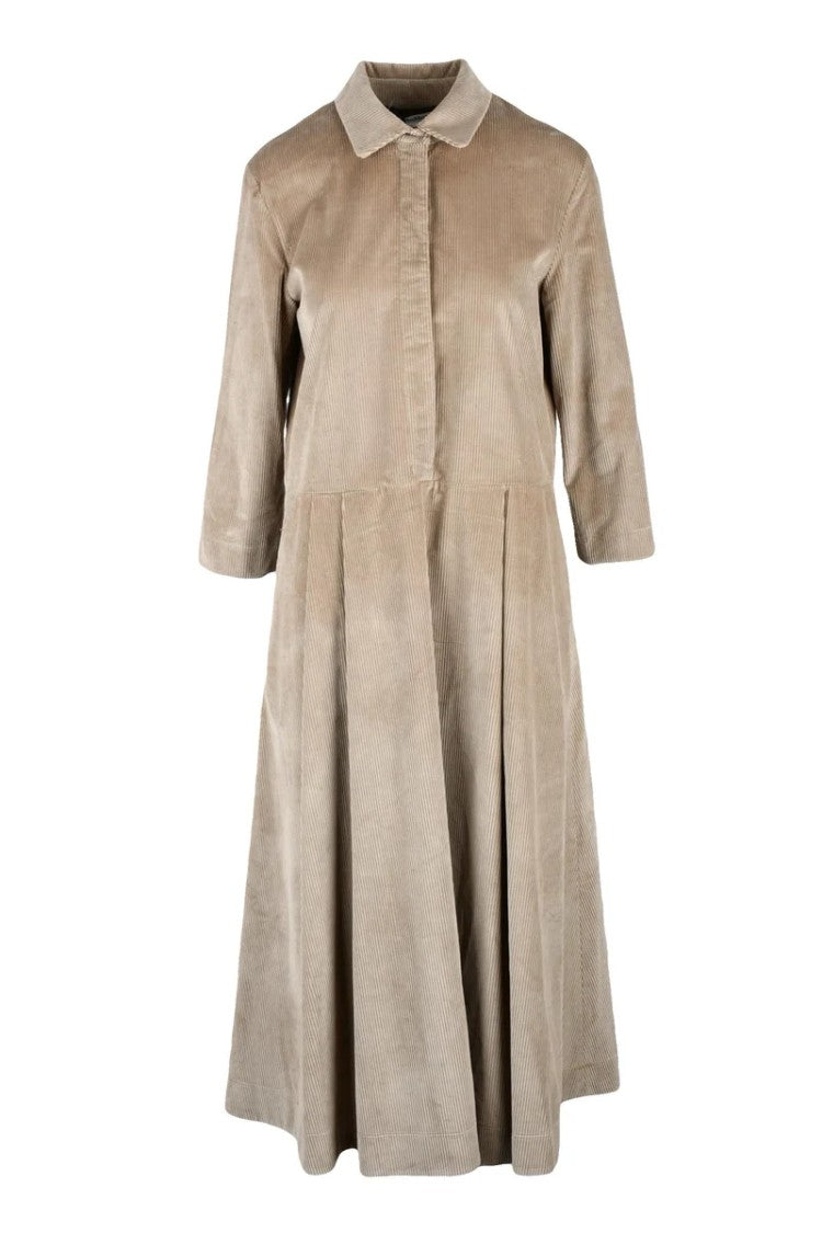 Max Mara Vanessa Velvet Dress - Beige