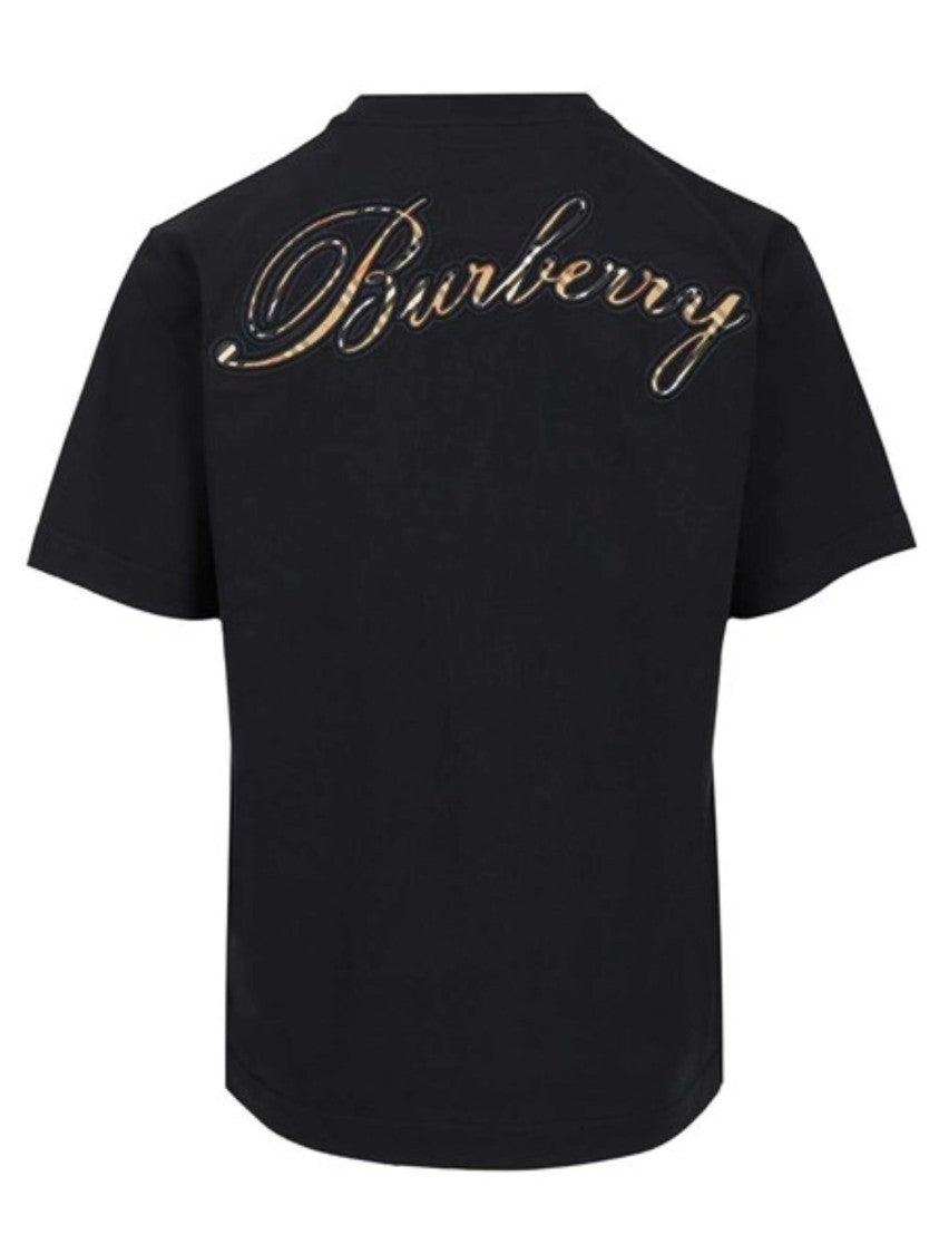 Burberry Navy Blue Ryan Embroidered T-Shirt