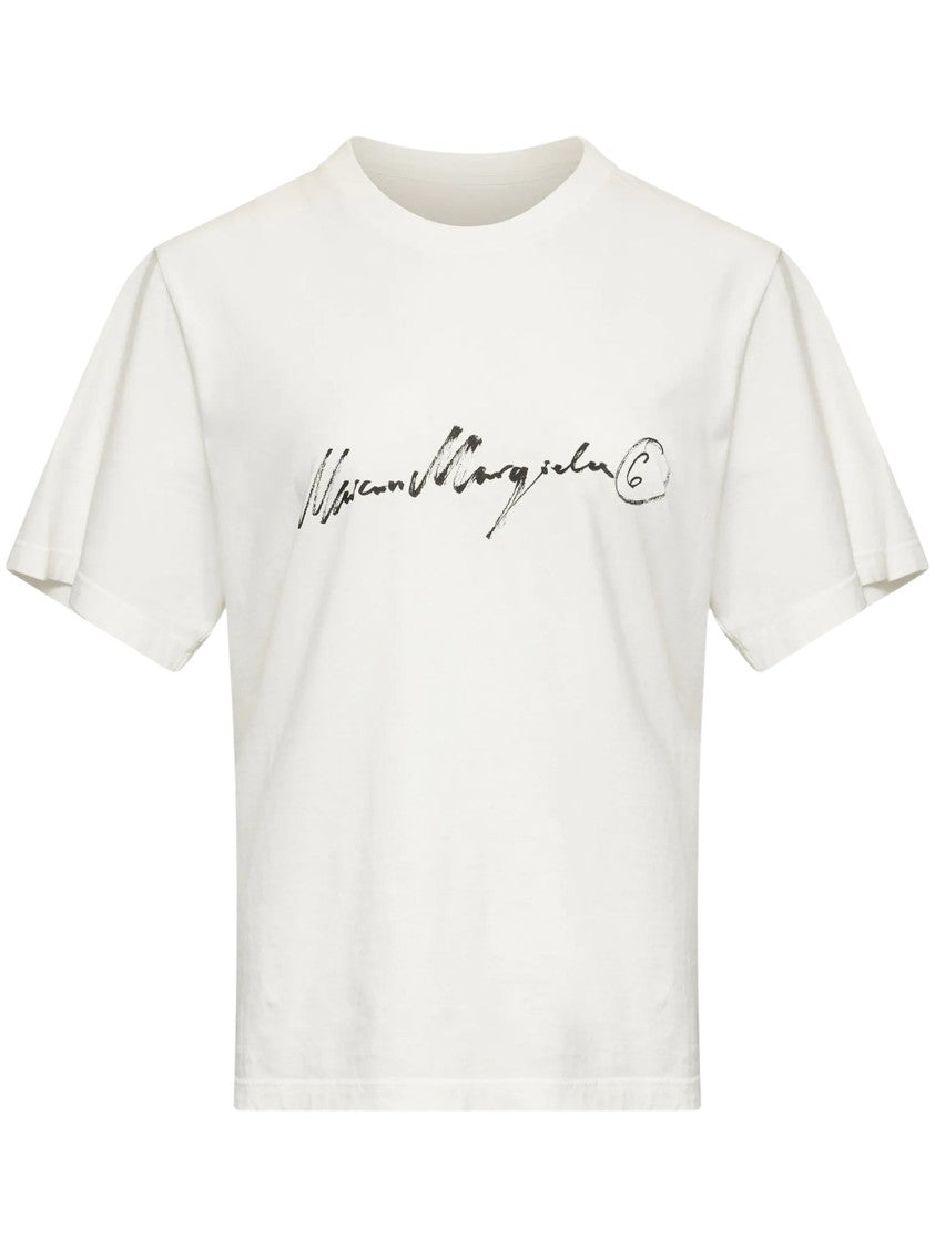 Mm6 By Maison Margiela Handwritten Script Boxy T-Shirt
