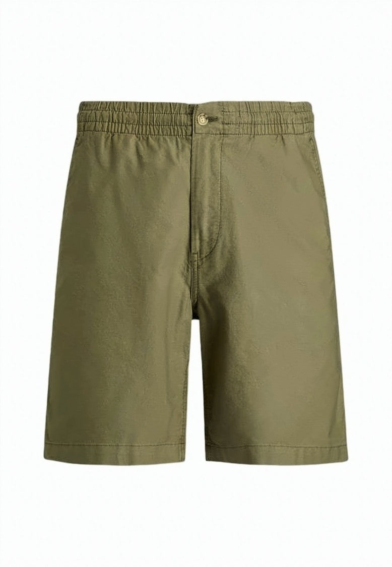 Polo Ralph Lauren Green Cotton Shorts With Elastic Waistband