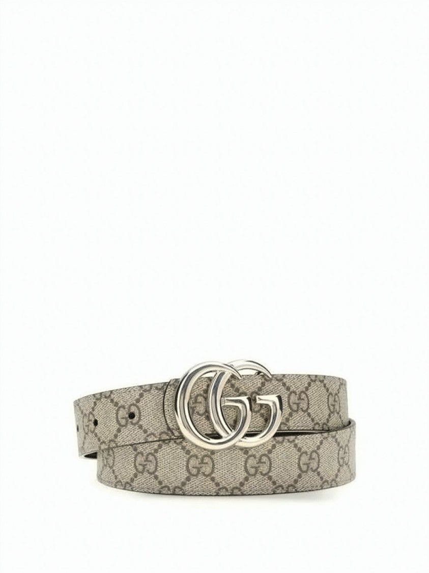 Gucci Slim Monogram Fabric Strap Belt