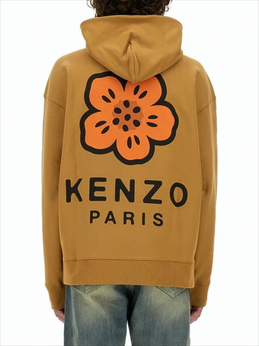 Kenzo Relaxed-Fit Graphic Hoodie With Embroidered Flower Detail