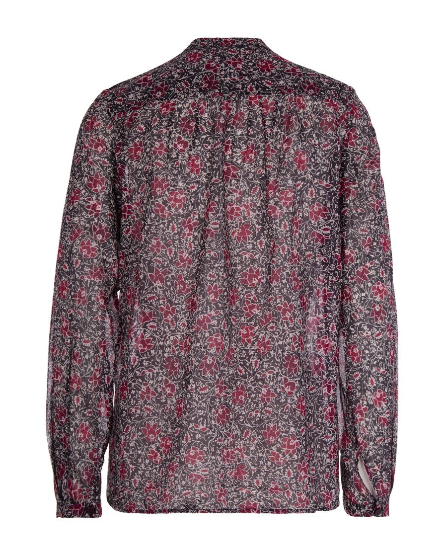 Isabel Marant Étoile Organic Cotton Voile Blouse With Floral Print