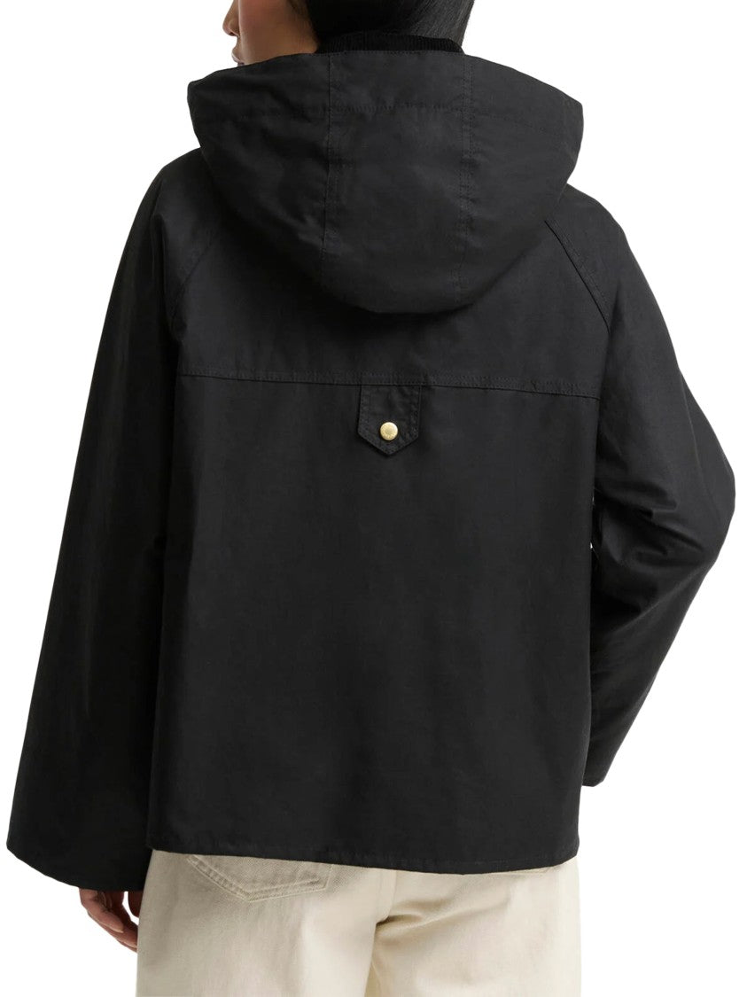 Barbour Carville Wax Jacket Cropped Waxed Cotton Jacket