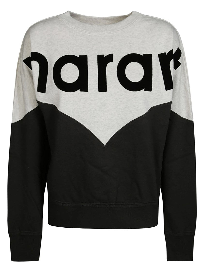 Isabel Marant Houstongz Cropped Two-Tone Sweatshirt