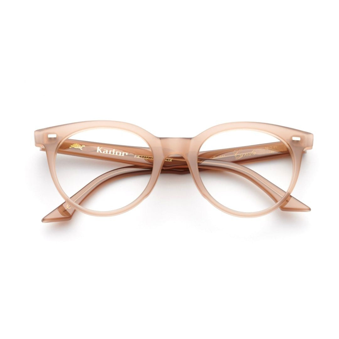 Kador Cynda Rounded Frame Eyeglasses With Translucent Beige Finish