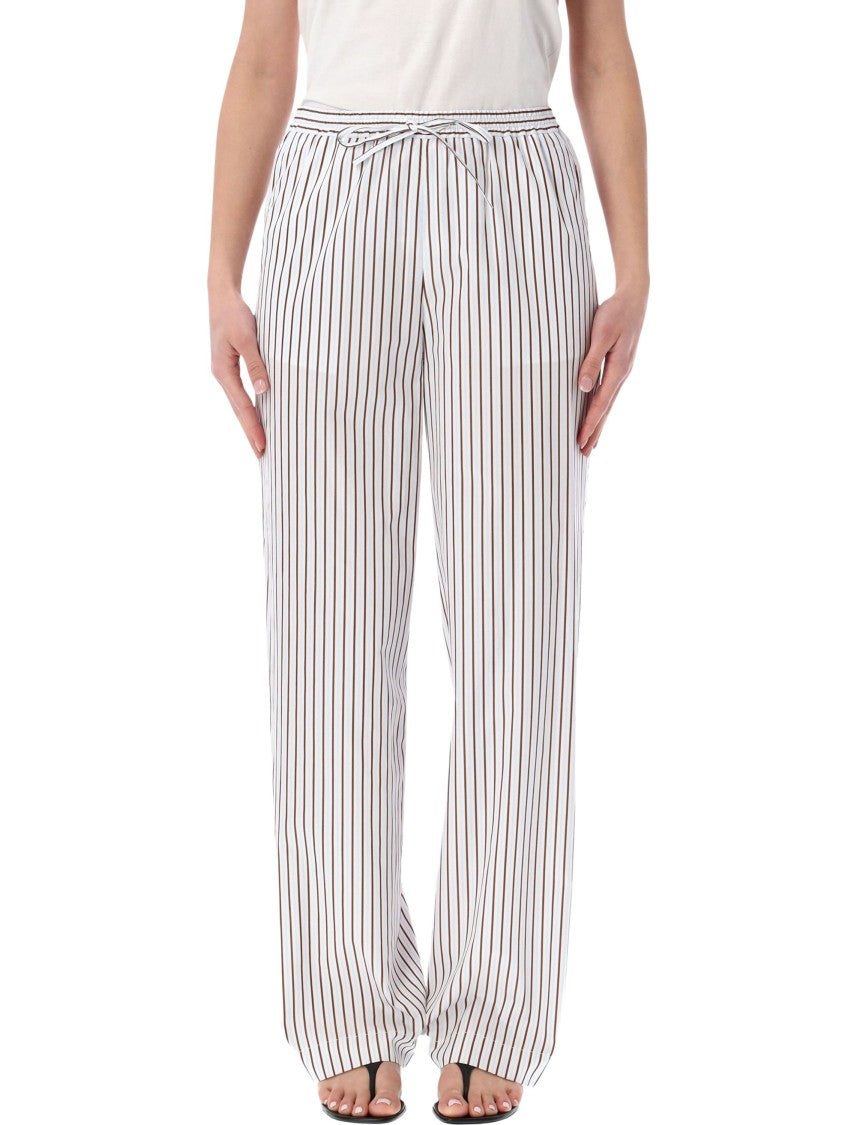 Loulou Studio Cisco Striped Cotton Popline Cisco Pants