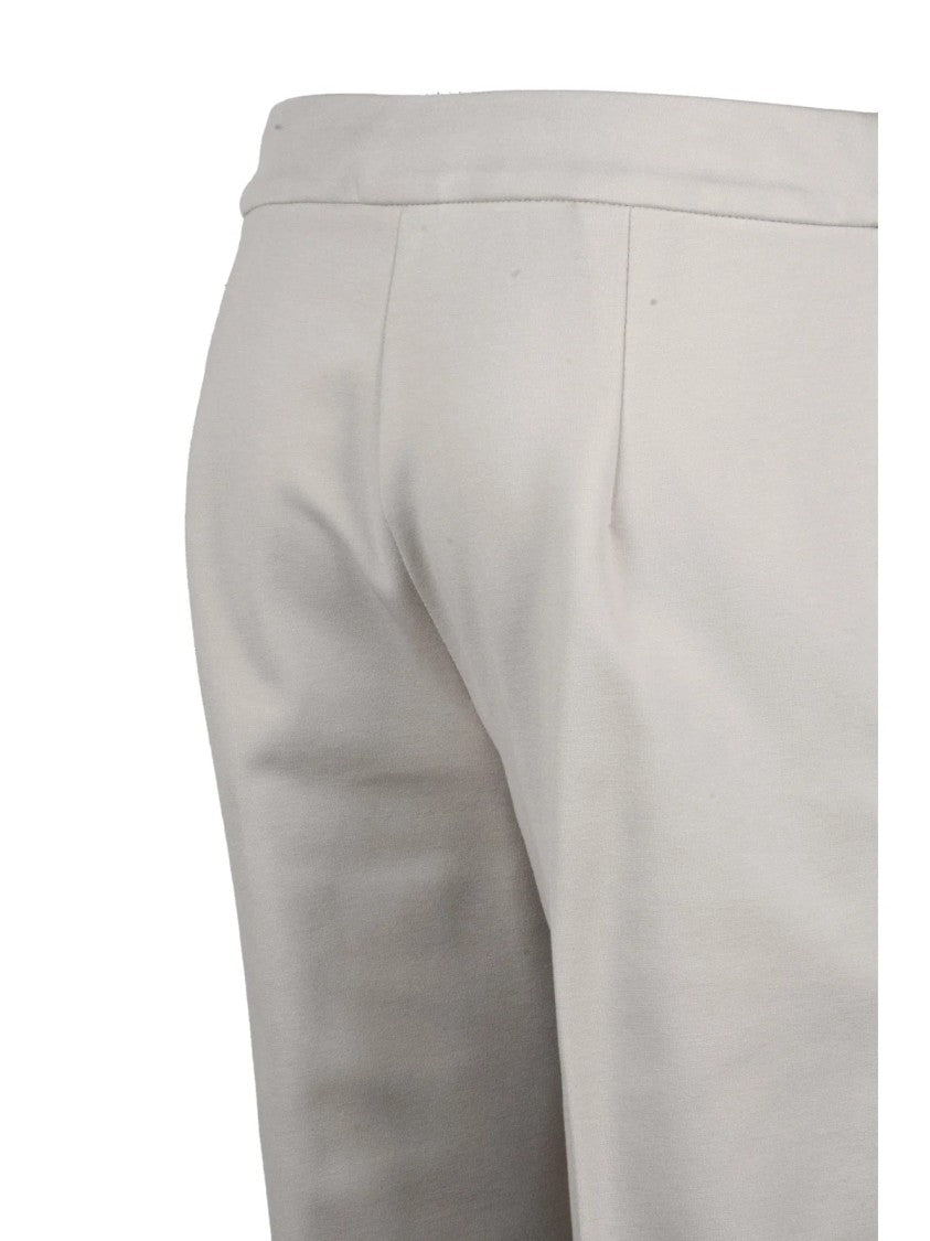 Max Mara Beige Viscose-Blend Pegno Stretch Formal Pants