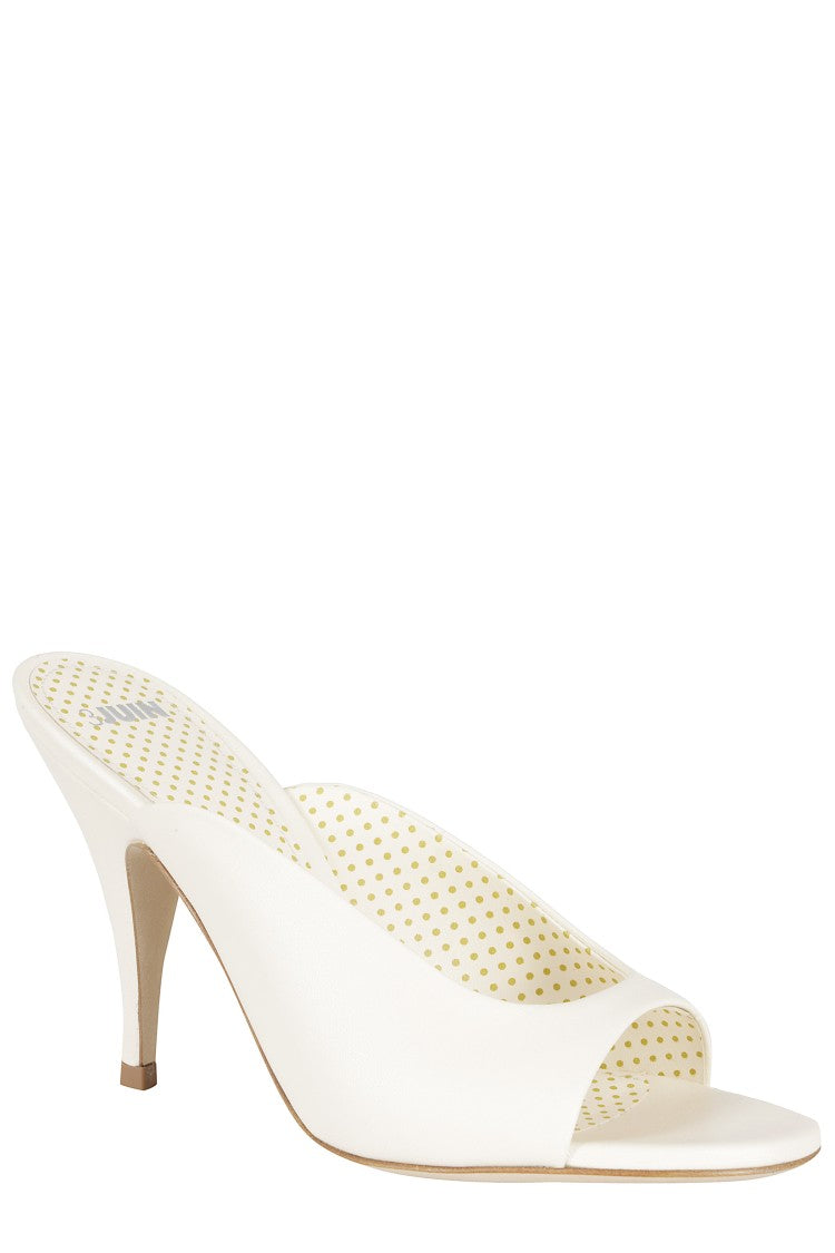 3Juin White Lilia 095 Illy Leather Mules