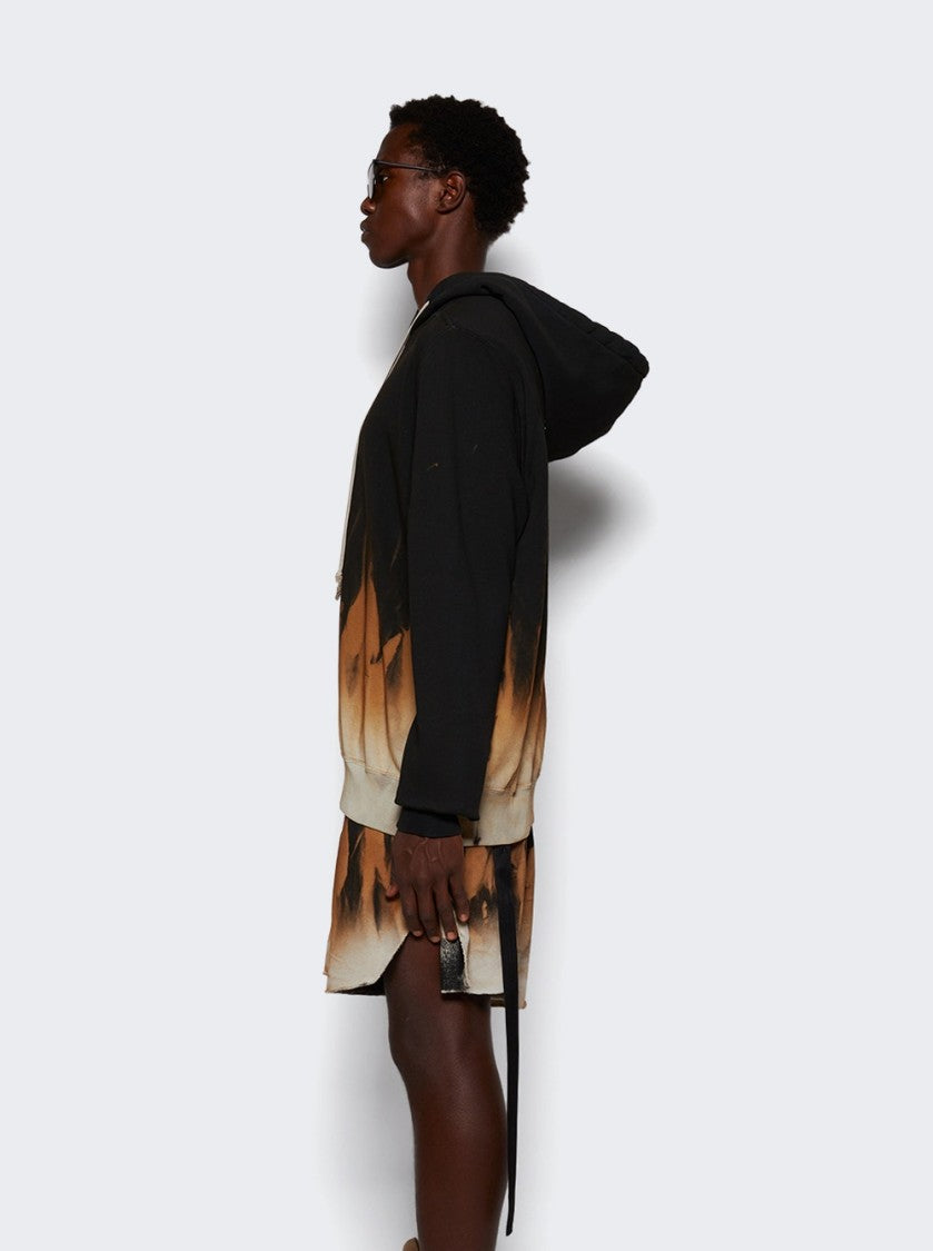 Drkshdw By Rick Owens Oversized Hoodie Black And Terra