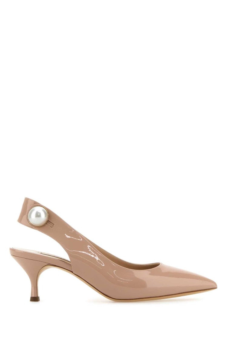 Casadei Powder Pink Leather Pumps