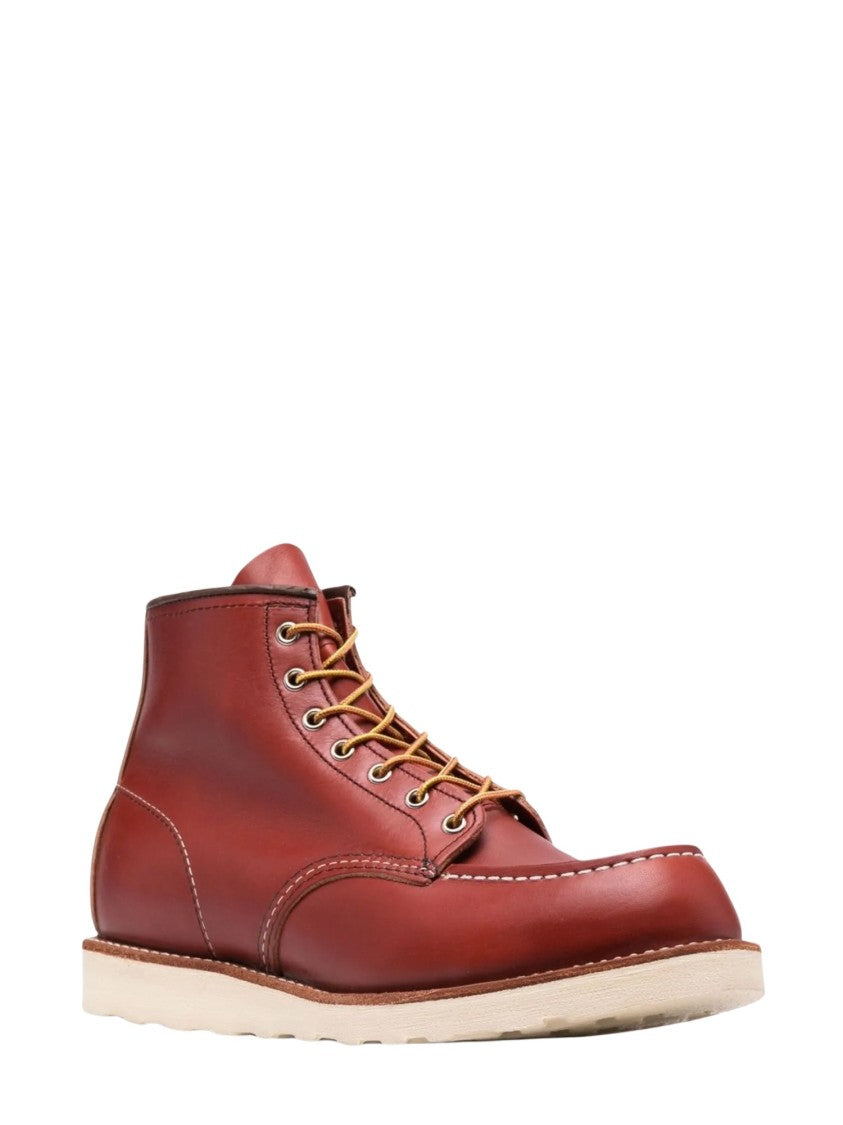 Red Wing Lace-Up Moc Toe Leather Ankle Boots