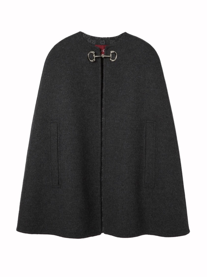 Gucci Wool-Blend Clamp Closure Cape