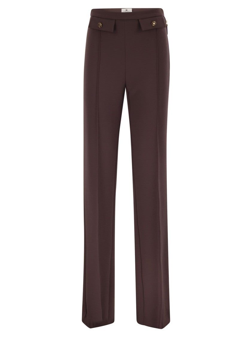 Elisabetta Franchi Double Crepe Trousers