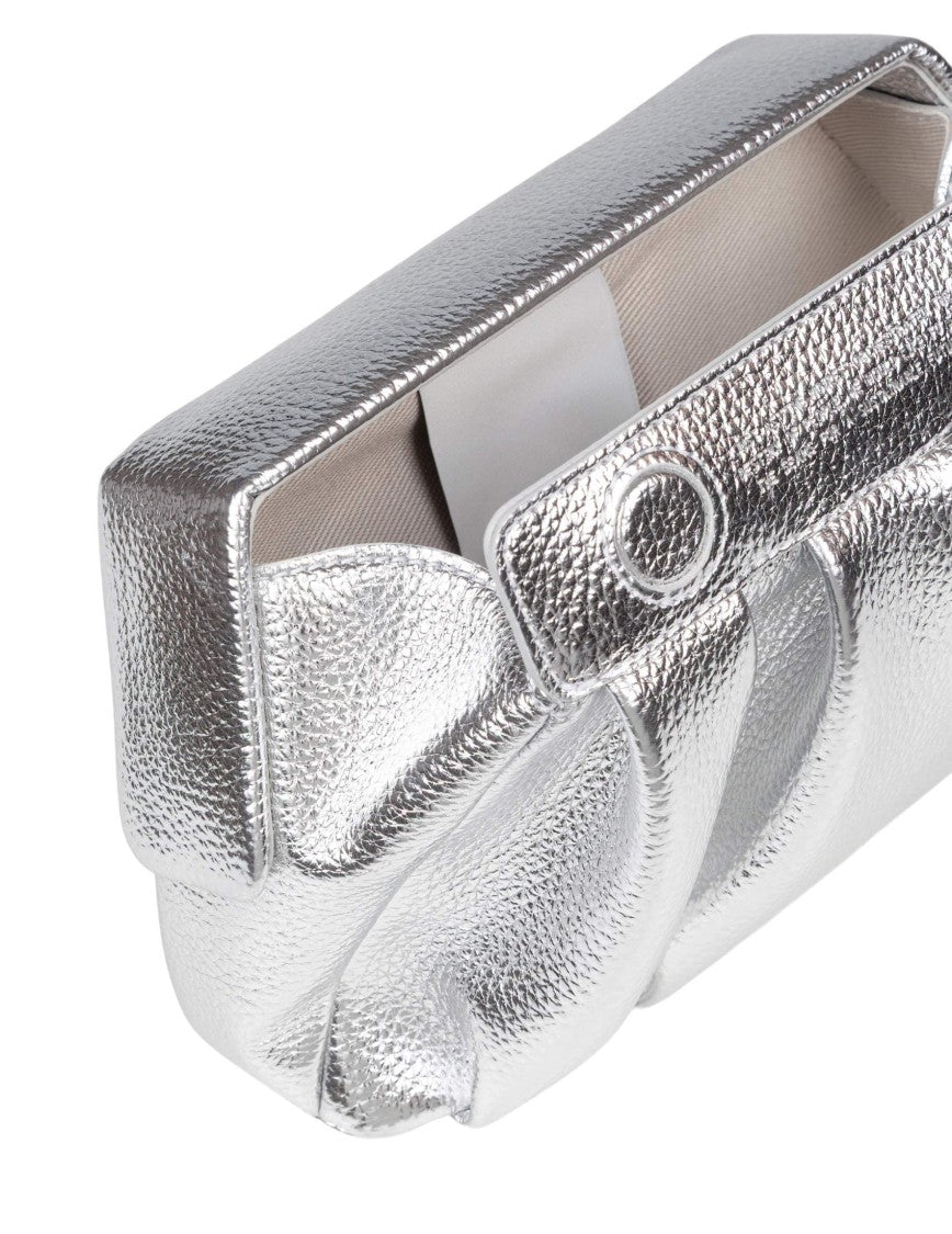 Themoirè Afrodite Handbag In Textured Vegan Leather With Pleated Design