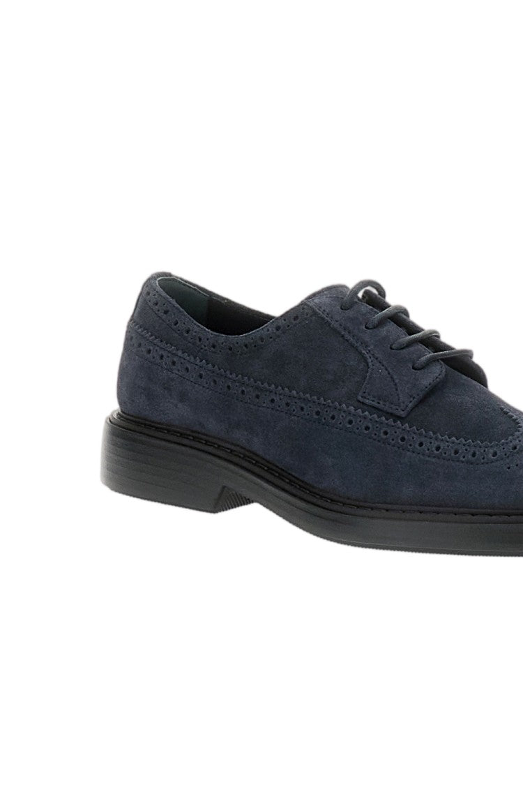 Hogan Blue Hogan H704 Derby Bucature Shoes
