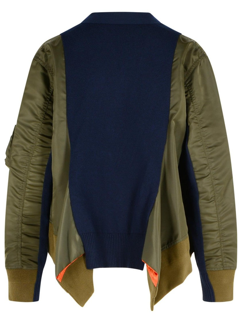 Sacai Green Cotton Blend Jacket