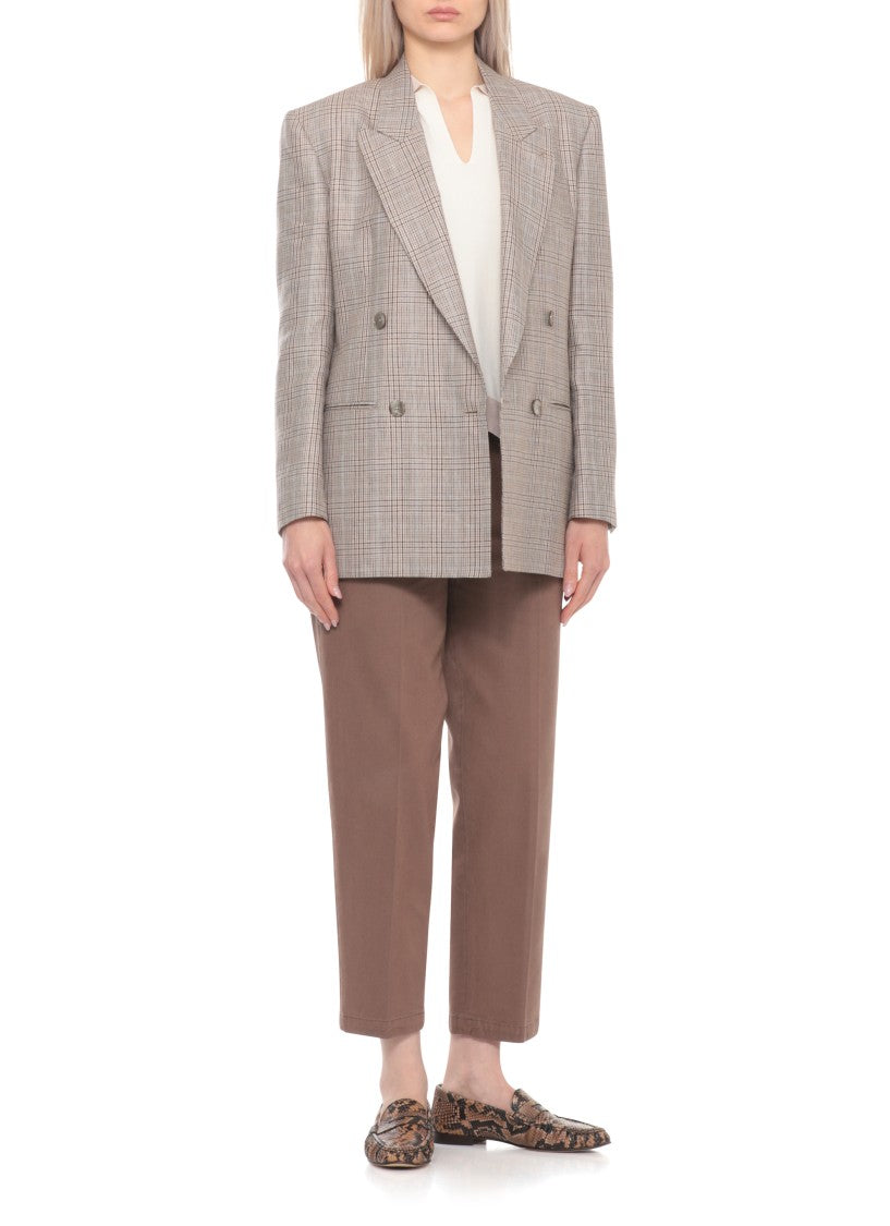 Poeve Brown Woven Mask Leather Loafers