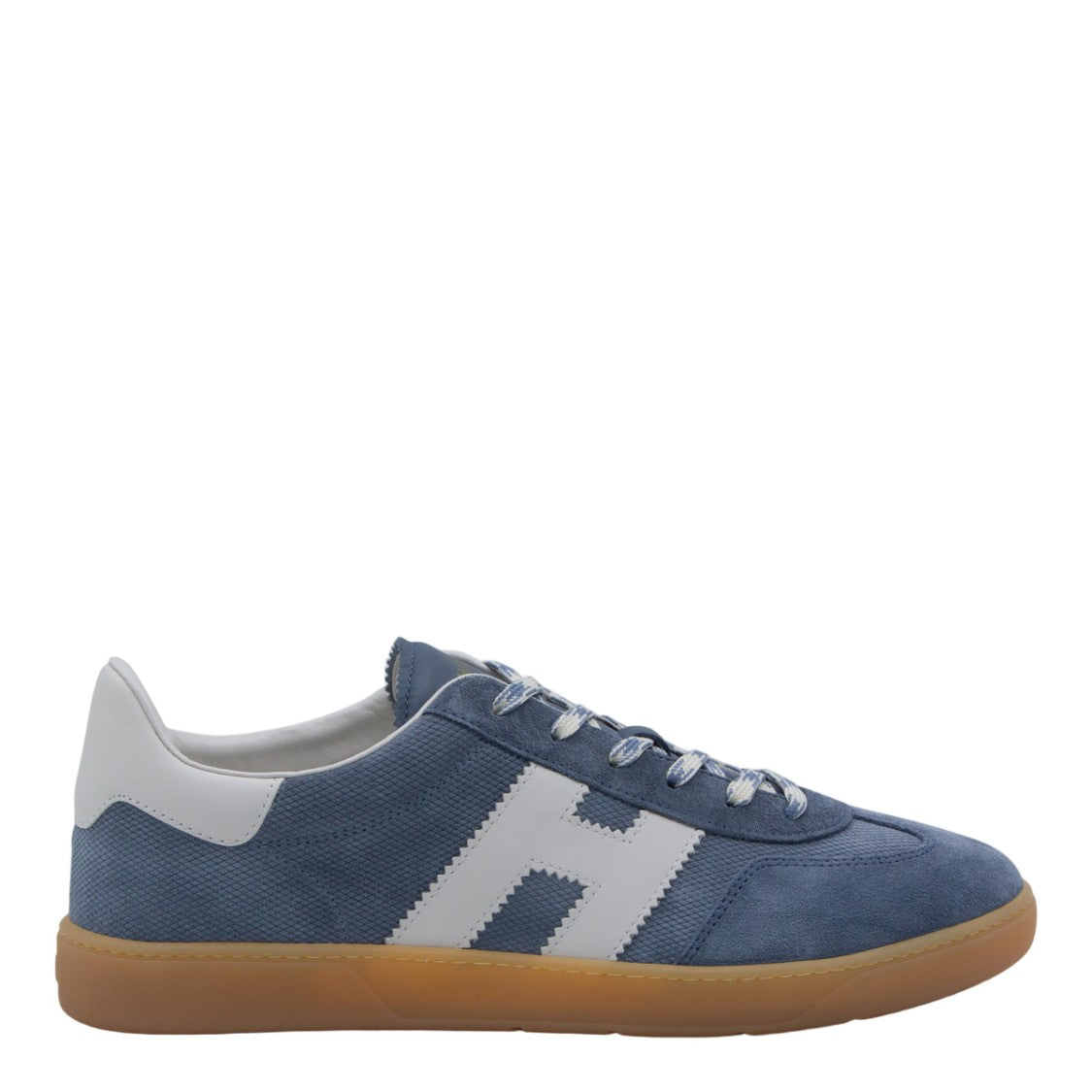 Hogan Denim Upper Sneakers With Classic Lace-Up Design