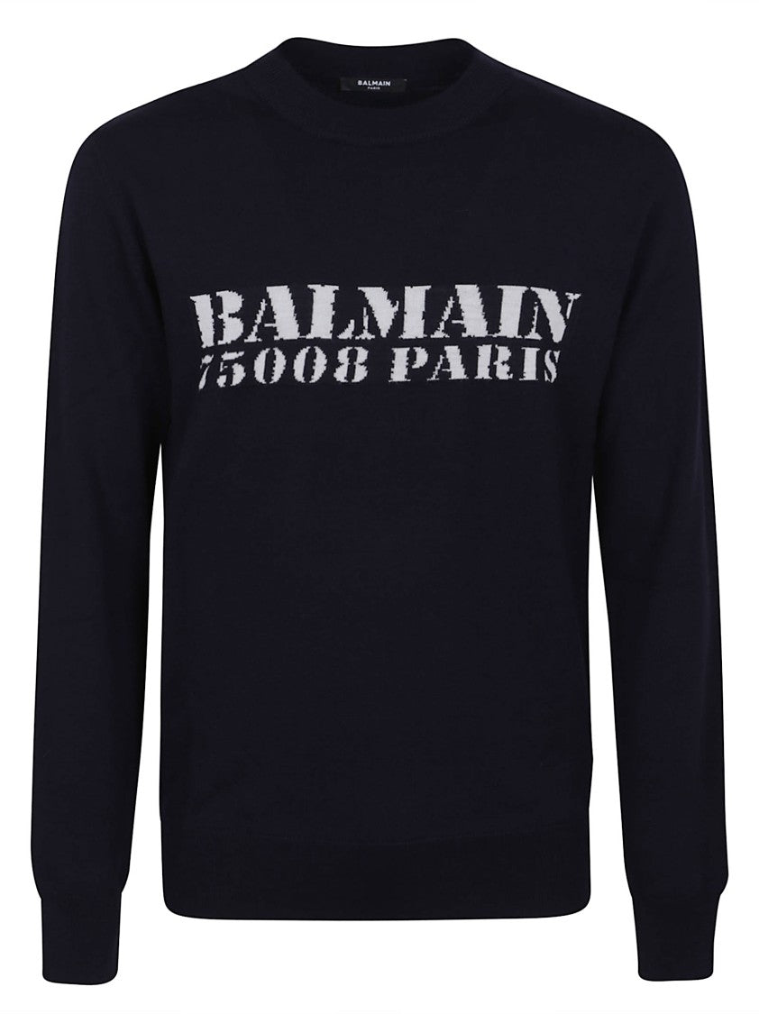 Balmain Big Stamp Knit Sweater
