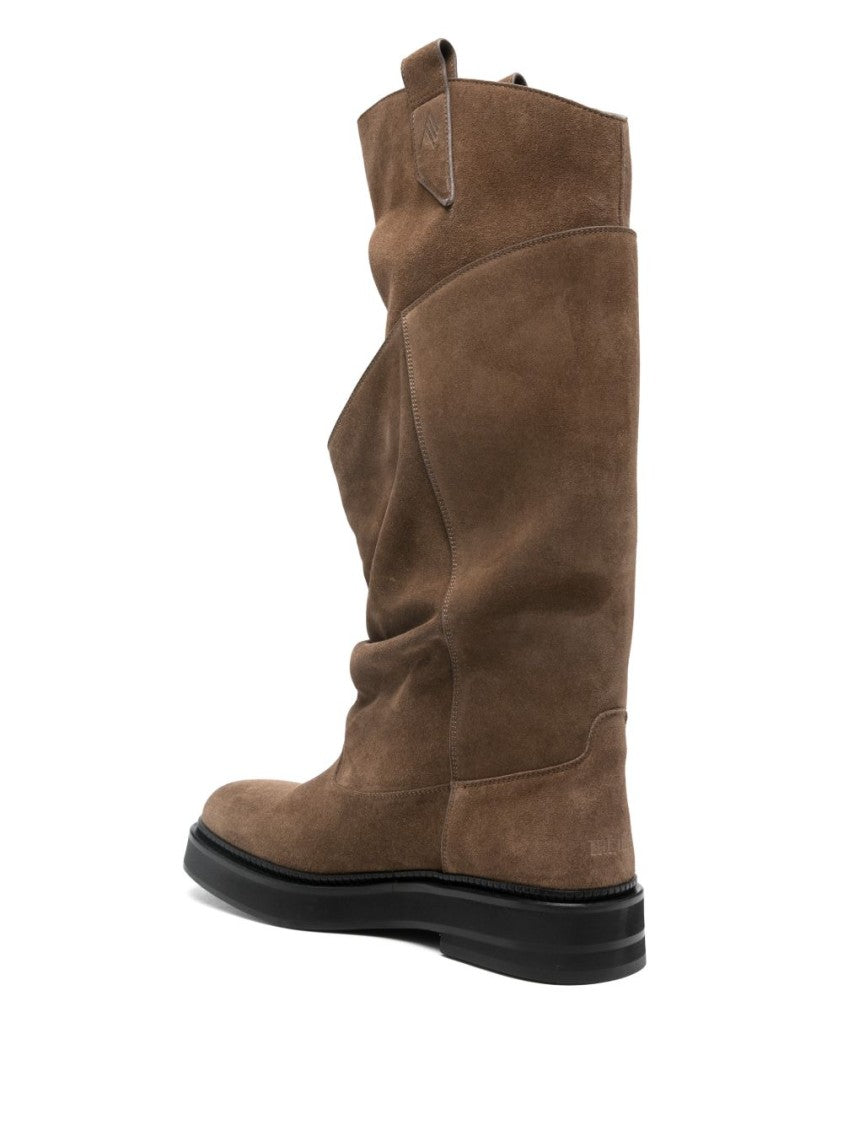 The Attico Slouchy Brown Ankle Boots