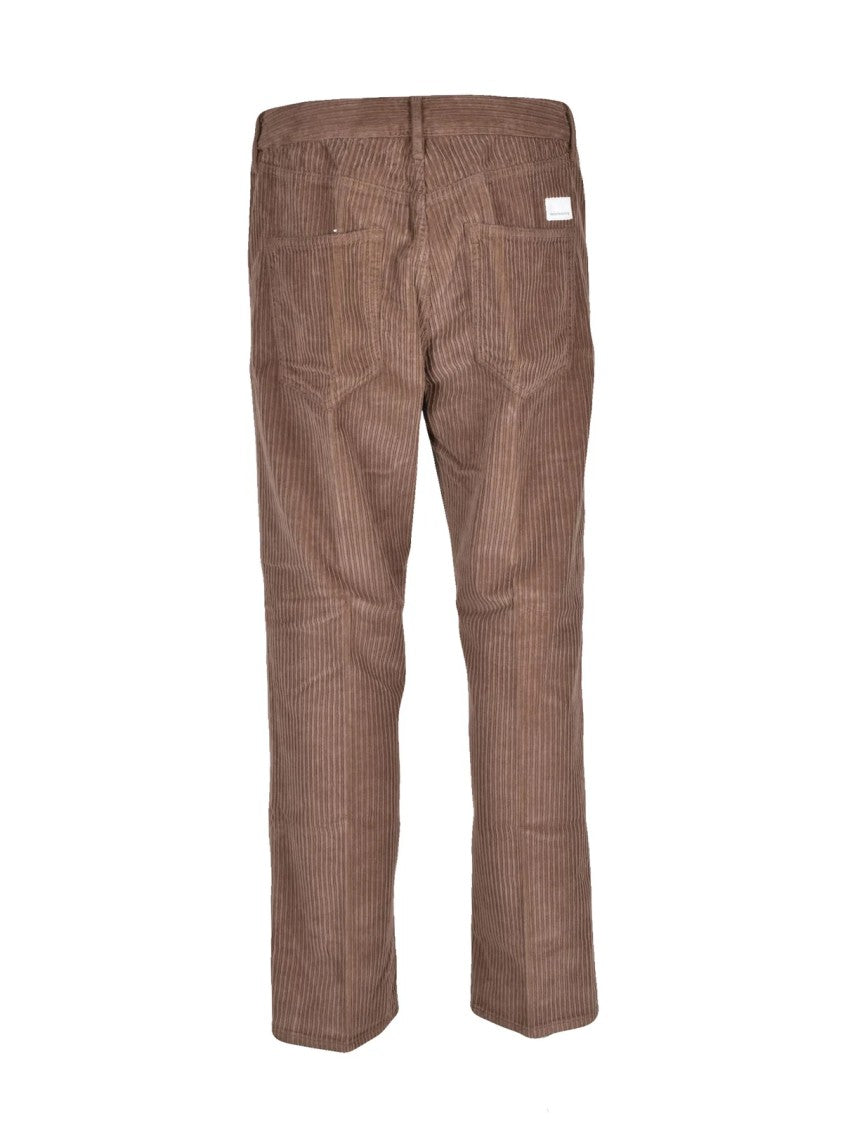 Nine In The Morning Relaxed Carrot Fit Trousers With Textured Corduroy Fabric
