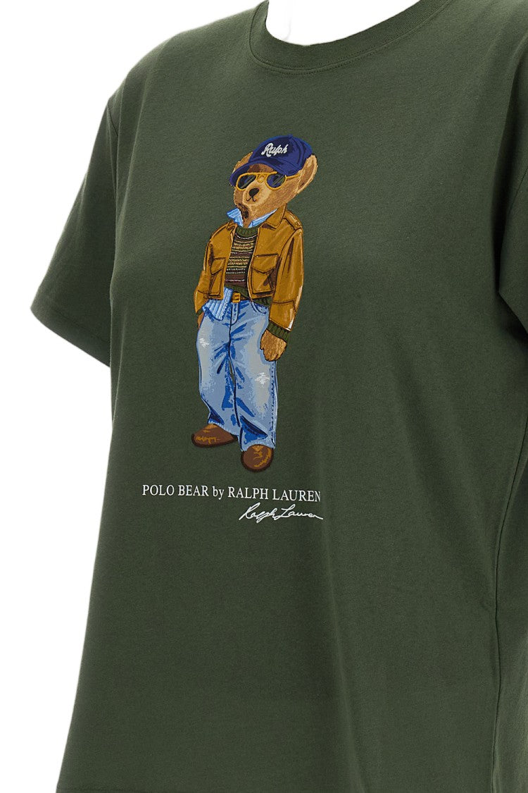 Polo Ralph Lauren Green Polo Bear Cotton T-Shirt